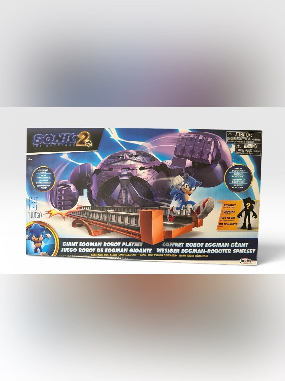 Sonic 2 Giant Eggman Robot Playset - Purple & Blue Action Set